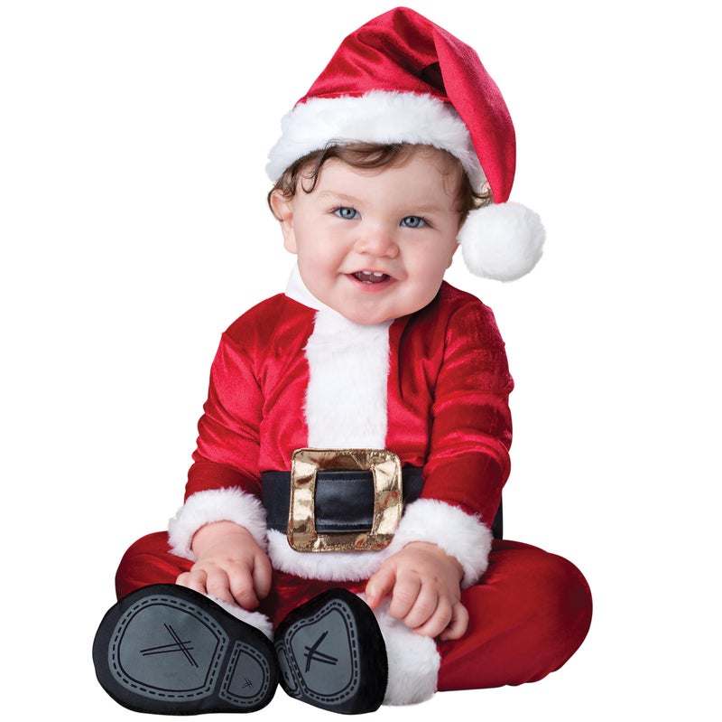 Fun World InCharacter Baby Santa Infant/Toddler Costume, Large(18-24mos) Red - Image 1